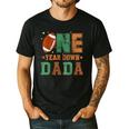 Football 1st Year One Down Dada Birthday For Dad Daddy Men's Casual T-Shirt Black