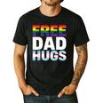 Free Dad Hugs Pride Flag Month LGBTQ Transgender Support Men's Casual T-Shirt Black Free Dad Hugs Pride Flag Month LGBTQ Transgender Support Men's Casual T-Shirt Black