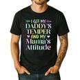 Funny Family Saying Apparel I GOT MY DADDY'S TEMPER And My Mama's Attitude Kids Men's Casual T-Shirt Black