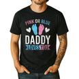 Future Dad Pink Or Blue Daddy Loves You Gender Reveal Men's Casual T-Shirt Black