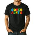 Gamer Aunt Super Auntie Gaming Matching Dad & Mom Kids Men's Casual T-Shirt Black