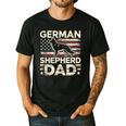 German Shepherd Dad Shirt American Flag German Shepherds Men's Casual T-Shirt Black