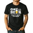 Golf And Beer Joke Dad Fathers Day Drinking Birthday Small Men's Casual T-Shirt Black