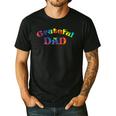 Grateful Dad Fathers Day Tie Dye Letters Shirt For Dads Men's Casual T-Shirt Black