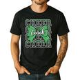 Green Sport Loud Proud Cheer Coach Dad Father's Day Men's Casual T-Shirt Black
