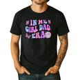 Groovy Retro In My Girl Dad Era Daddy Fathers Day Men's Casual T-Shirt Black