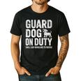 Guard Dog Will Lick Burglars Dog Mom Dad T-Shirt Men's Casual T-Shirt Black