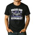 Gymnastics Watercolor Proud Dad Of A Flippin Awesome Gymnast Men's Casual T-Shirt Black