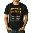 Handyman Hourly Rate Fathers Day Dad Men's Casual T-Shirt Black