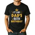 Happy Father Daddy 90 Years Old It's My Dad's 90th Birthday Men's Casual T-Shirt Black