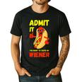 Hilarious Hot Dog Dad Joke Text Pun Dirty Joke -Barbecue Men's Casual T-Shirt Black
