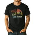Hooked On Being Dad Fishing Dad Father's Day Men's Casual T-Shirt Black