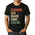 Husband Dad Board Game Night Legend Father Vintage Men's Casual T-Shirt Black