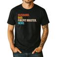 Husband Dad Firepit Master Hero Men's Casual T-Shirt Black