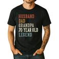 Husband Dad Grandpa 70 Year Old Legend 70th Birthday Men's Casual T-Shirt Black