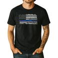 Husband Daddy Protector Hero Police Officer Father Dad Men's Casual T-Shirt Black