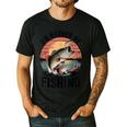 Id Rather Be Fishing Largemouth Bass Fish Dad Jokes Men's Casual T-Shirt Black