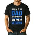 I’m A Dad Grandpa Air Force Veteran Distressed Men's Casual T-Shirt Black