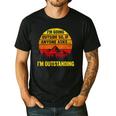 I'm Going Outside If Asked I'm Outstanding Dad Joke Men's Casual T-Shirt Black