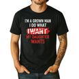 I'm A Grown Man I Do What My Daughter Wants Father Dad Men's Casual T-Shirt Black