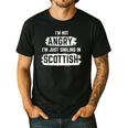 I'm Not Angry I'm Just Smiling In Scottish Dad Fun Scotland Men's Casual T-Shirt Black
