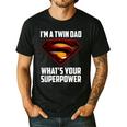 I'm A Twin DAD-What's Your Superpower Men's Casual T-Shirt Black