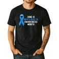 June Is Men’s Health Awareness Month Ribbon For Dad Grandpa Men's Casual T-Shirt Black