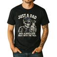 Just A Dad Who Always Came Back With The Milk Shirt Skeleton Men's Casual T-Shirt Black