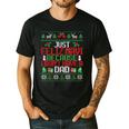 Just Feliz Navi Because I Don't Have A Dad Ugly Christmas Men's Casual T-Shirt Black