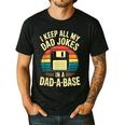 I Keep All My Dad Jokes In A Dad-A-Base Shirt Men Dad Joke Men's Casual T-Shirt Black