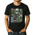 Kid Play Cars On Dad Back Race Track Mat Fathers Day Men's Casual T-Shirt Black