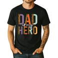 Kids Fathers Day Shirt For Son Daughter My Dad Is My Hero Men's Casual T-Shirt Black
