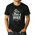 Lawn & Order Special Mowing Unit Dad Joke Lawn Mower Men's Casual T-Shirt Black
