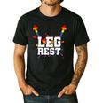 Leg Rest Naughty Dad Joke Vagitarian Lesbian Men's Casual T-Shirt Black