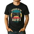 I Leveled Up To Dad Of 2 2026 Promoted To Dad Of Two Kids Men's Casual T-Shirt Black