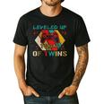 Leveled Up To Dad Of Twins Video Gamer Gaming Men's Casual T-Shirt Black Leveled Up To Dad Of Twins Video Gamer Gaming Men's Casual T-Shirt Black