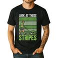 Look At Those Stripes Lawn Mowing Dad Lawn Mower Small Men's Casual T-Shirt Black
