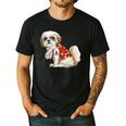 I Love Dad Tattoo Shih Tzu Dad Father's Day Men's Casual T-Shirt Black