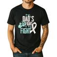 Lung Cancer Dad Ribbon Men's Casual T-Shirt Black