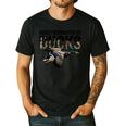 Mallard Duck Hunting Camo Easily Distracted Duck Dad Men's Casual T-Shirt Black
