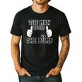 The Man Behind The Bump Baby Shower Shirts For Mom And Dad Men's Casual T-Shirt Black