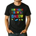 Master Builder Birthday Boy's Daddy Building Bricks Blocks Men's Casual T-Shirt Black