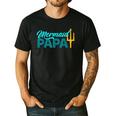 Mermaid Dad Mermaid Papa Grandpa Security Party Small Men's Casual T-Shirt Black