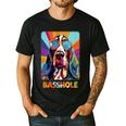 Mom & Dad Of a Basshole Basset Hound With Glasses -Adults Short Sleeve Men's Casual T-Shirt Black