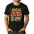 Mom And Dad Birthday Boy Building Bricks Family Party Decor Men's Casual T-Shirt Black Mom And Dad Birthday Boy Building Bricks Family Party Decor Men's Casual T-Shirt Black