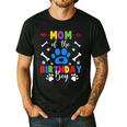 Mom And Dad Mom Of The Birthday Boy Dog Paw Family Matching Men's Casual T-Shirt Black