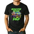 Monster Truck Dad Family Matching Birthday Party Fathers Day Men's Casual T-Shirt Black