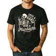 Mustache Dad Father’s Day Save A Horse Ride A Mustache Men's Casual T-Shirt Black