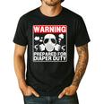 New Dad Prepared For Diaper Duty Daddy Diaper Duty Men's Casual T-Shirt Black