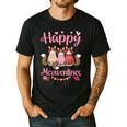 Norwegian Forest Cat Happy Meowentines Valentine Dad Mom Men's Casual T-Shirt Black